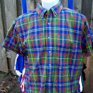 VINTAGE COTTON SHORT-SLEEVED BUTTON-DOWN SHIRT